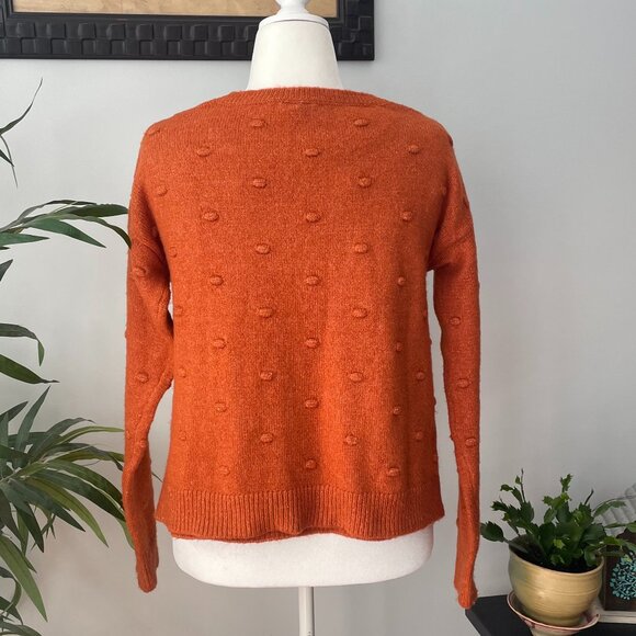 Love By Design Size M Burnt Sienna Color Long Sleeve Acrylic Super Soft Sweater - Picture 4 of 5